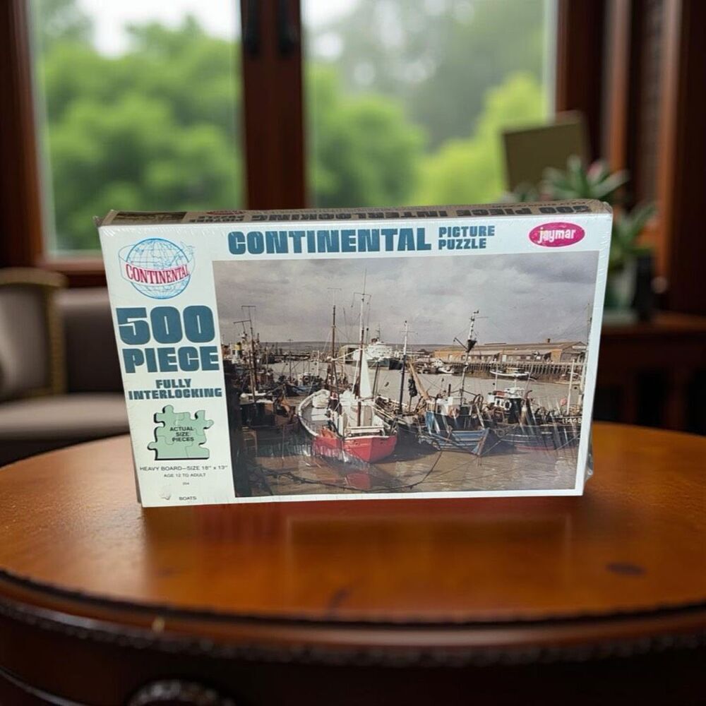 NEW SEALED Vintage Continental Puzzle “Boats” By Jaymar 500 PC